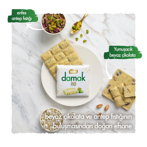 Nestle Damak White Chocolate with Pistachios
