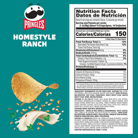 Pringles Harvest Blends Homestyle Ranch USA - FragFuel