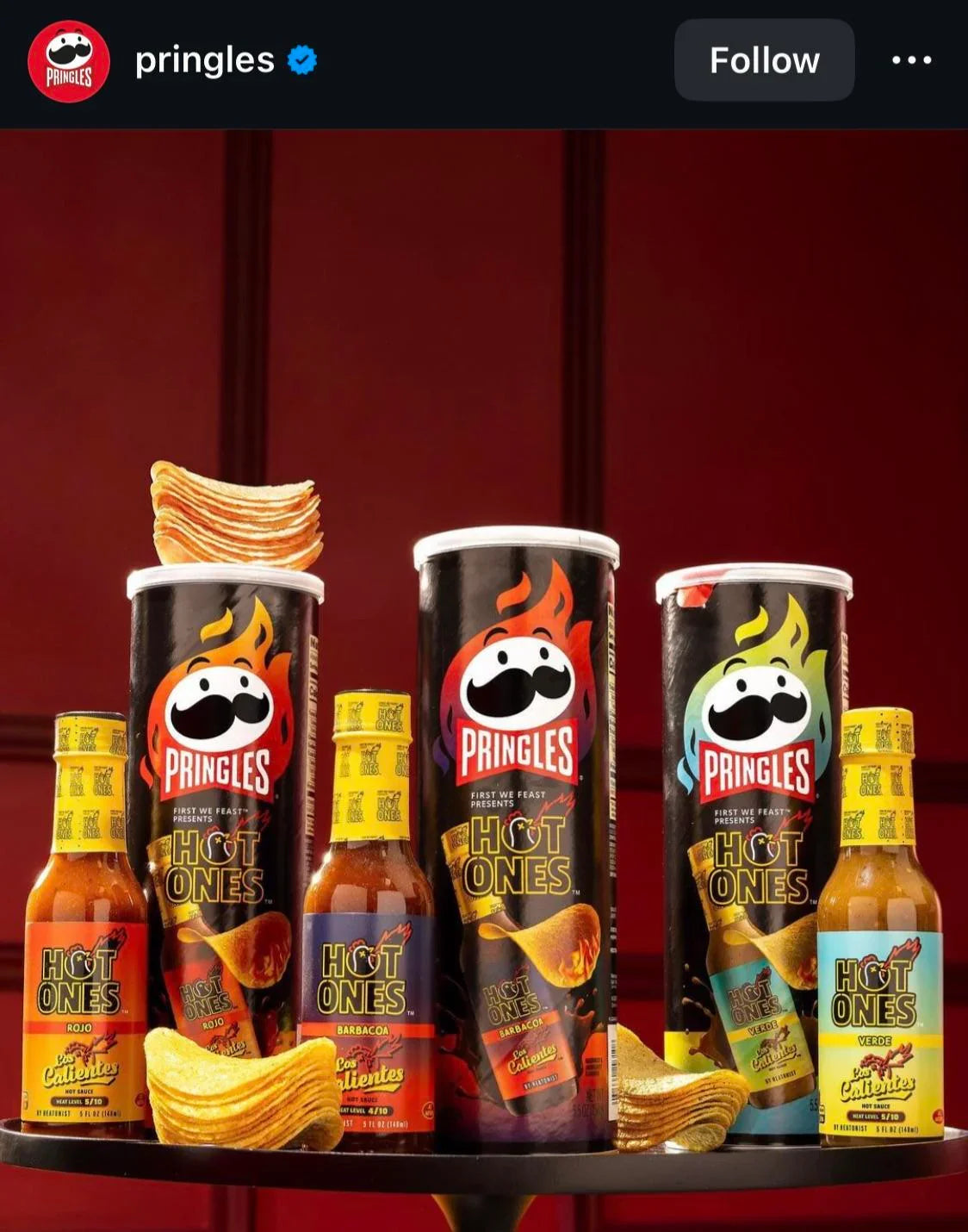 Pringles Hot Ones Los Calientes Rojo (Edição Especial)