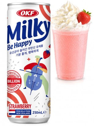 OKF Milky Strawberry Milk Sparkling Drink