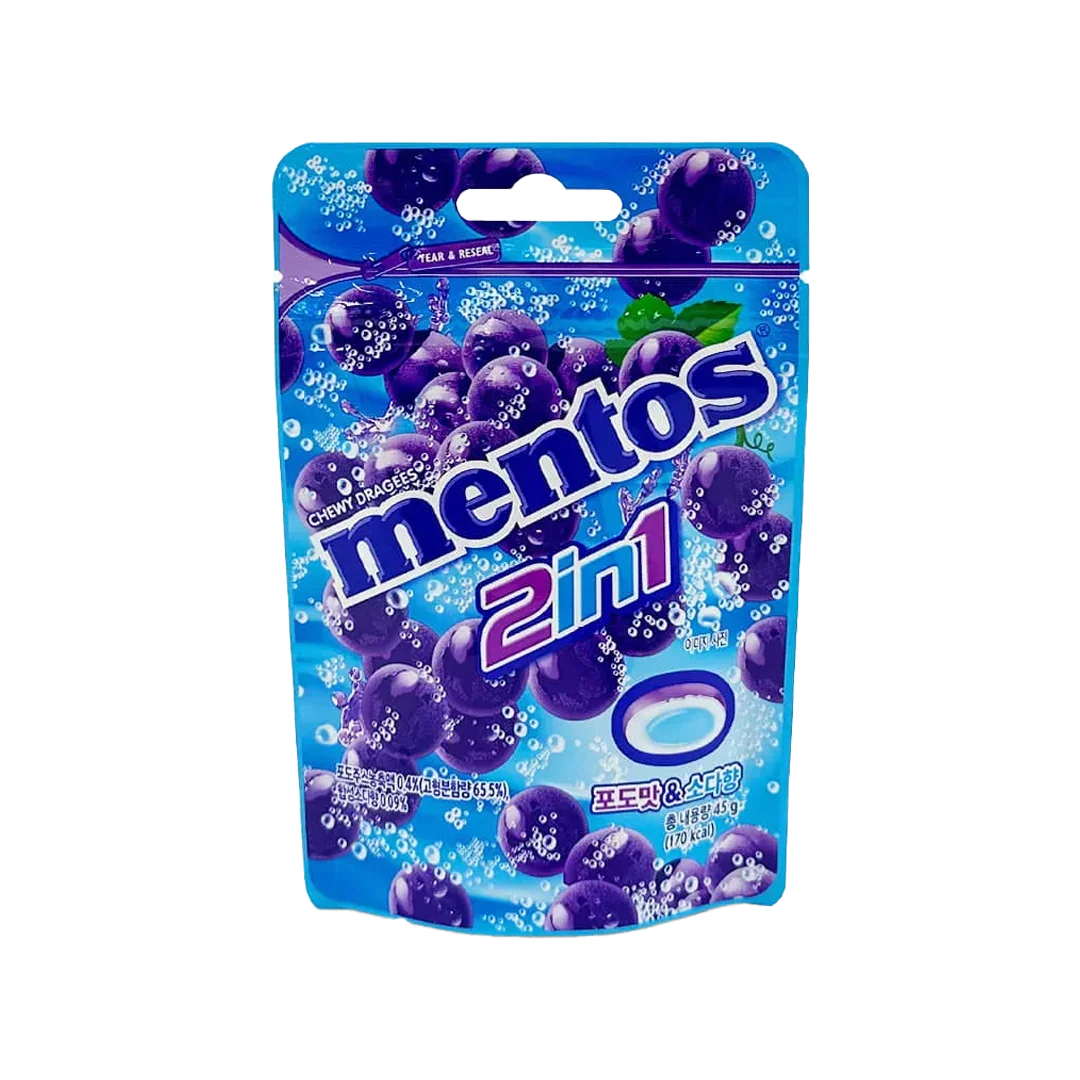 Mentos 2 in 1 Grape Soda Flavor