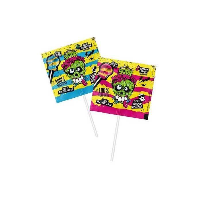 Sour Madness Skull Shaped Lollipops - FragFuel