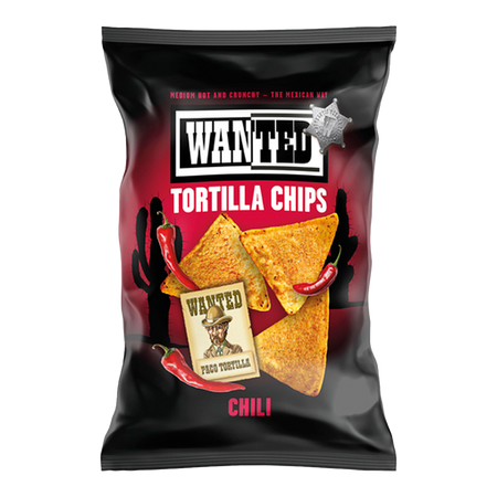 WanTed Tortilla Chips Texas Chilli BIG BAG 450g - FragFuel