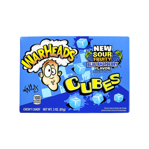 Warheads Cubes Blue Raspberry Box - FragFuel