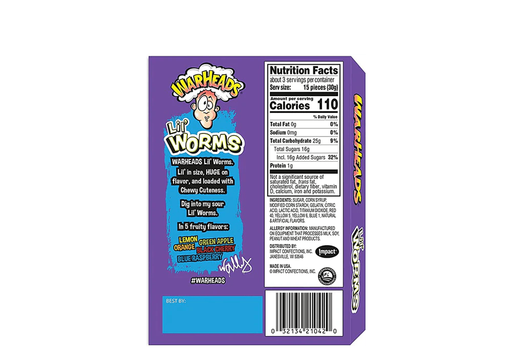 Warheads Lil' Worms theatre box - FragFuel