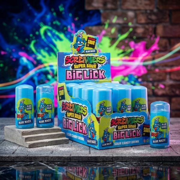Zed Candy Screamers Super Sour Big Lick Blue Razz