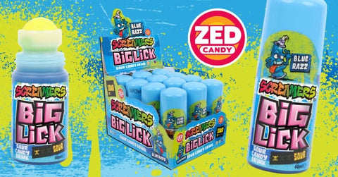 Zed Candy Screamers Super Sour Big Lick Blue Razz