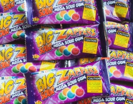 ZED Candy Zappers Original Mega Sour Gum - FragFuel